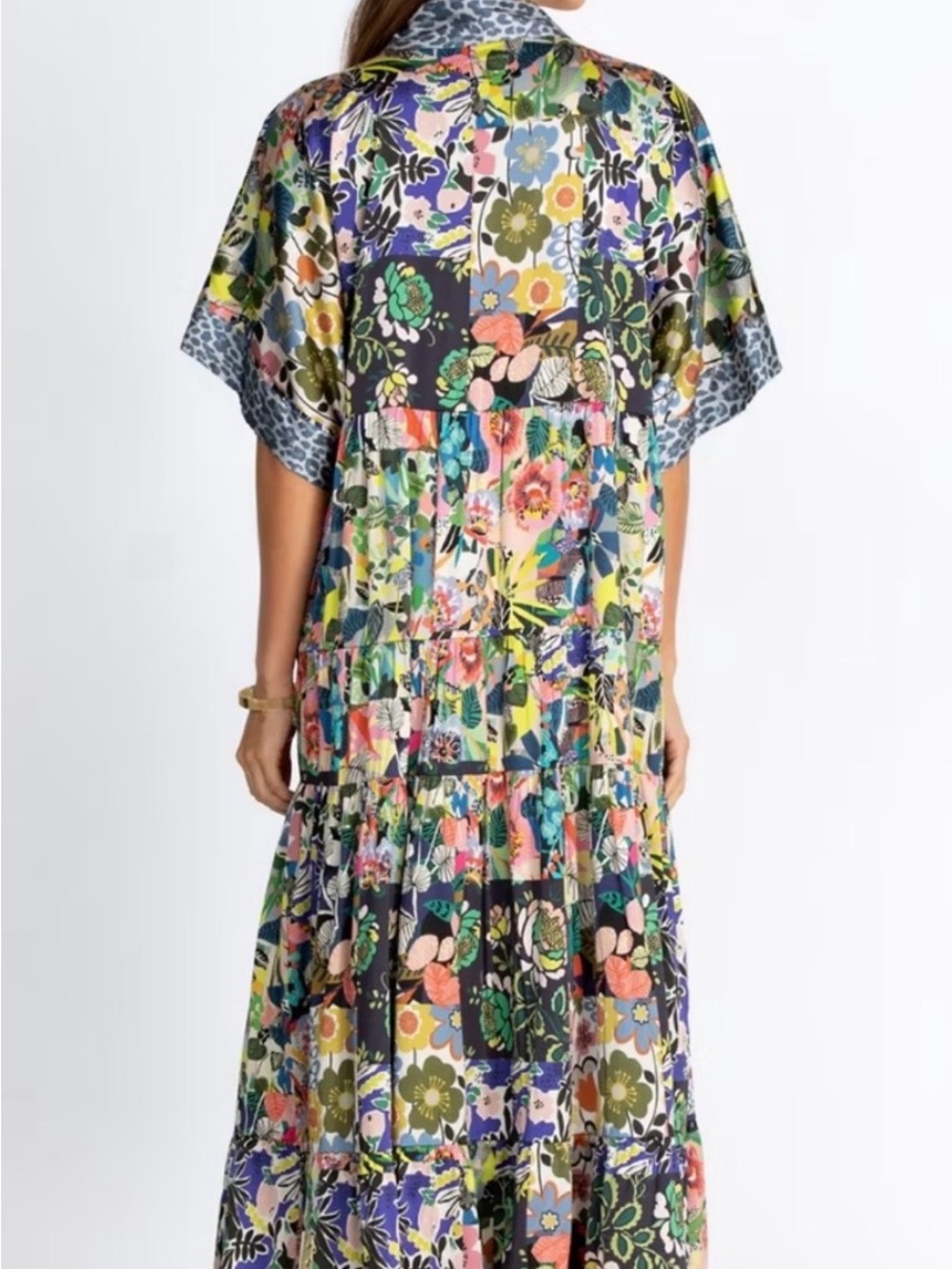 NWOT Johnny Was Chelsea Gardens Silk Kimono/Dress Oversized - Picture 4 of 12